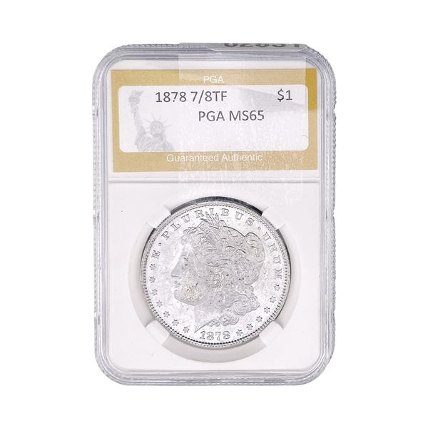 1878 7/8TF Morgan Silver Dollar PGA MS65