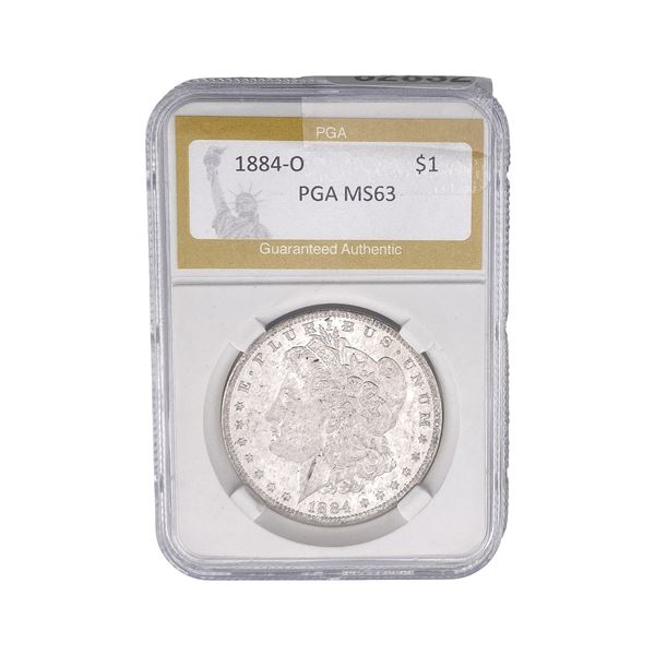 1884-O Morgan Silver Dollar PGA MS63
