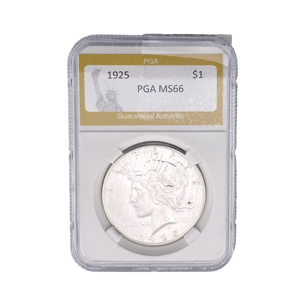1925 Silver Peace Dollar PGA MS66