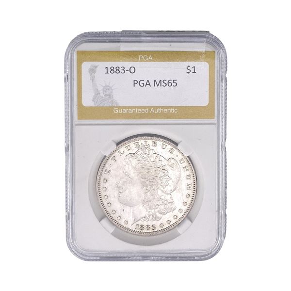 1883-O Morgan Silver Dollar PGA MS65
