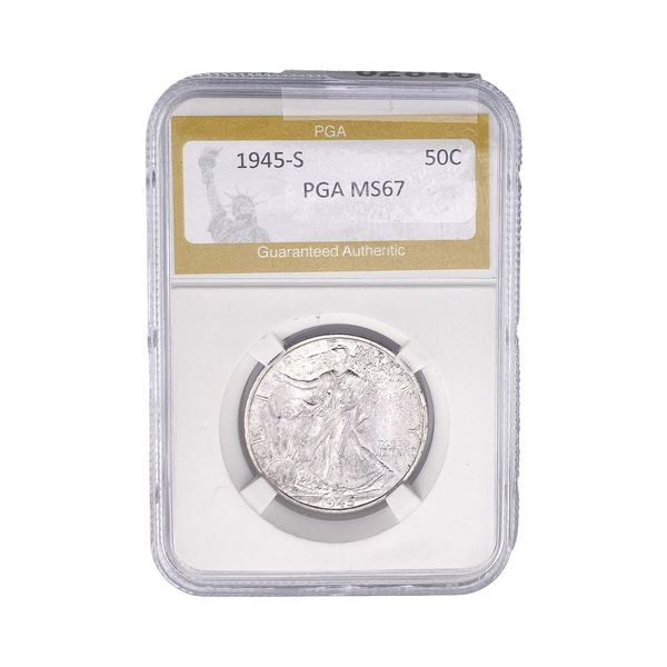 1945-S Walking Liberty Half Dollar PGA MS67
