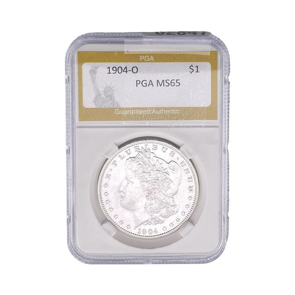 1904-O Morgan Silver Dollar PGA MS65