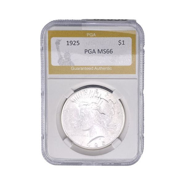 1925 Silver Peace Dollar PGA MS66