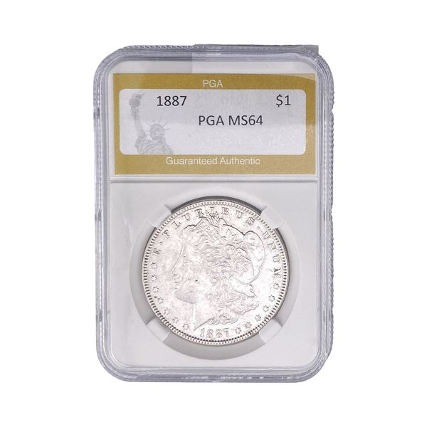 1887 Morgan Silver Dollar PGA MS64