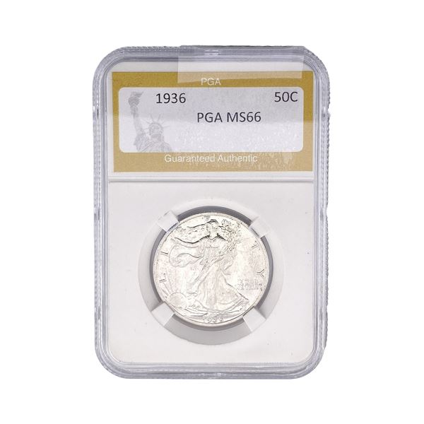 1936 Walking Liberty Half Dollar PGA MS66