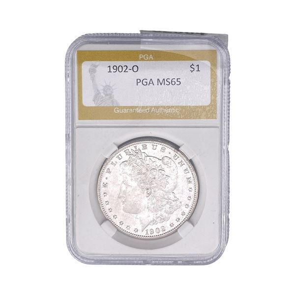 1902-O Morgan Silver Dollar PGA MS65