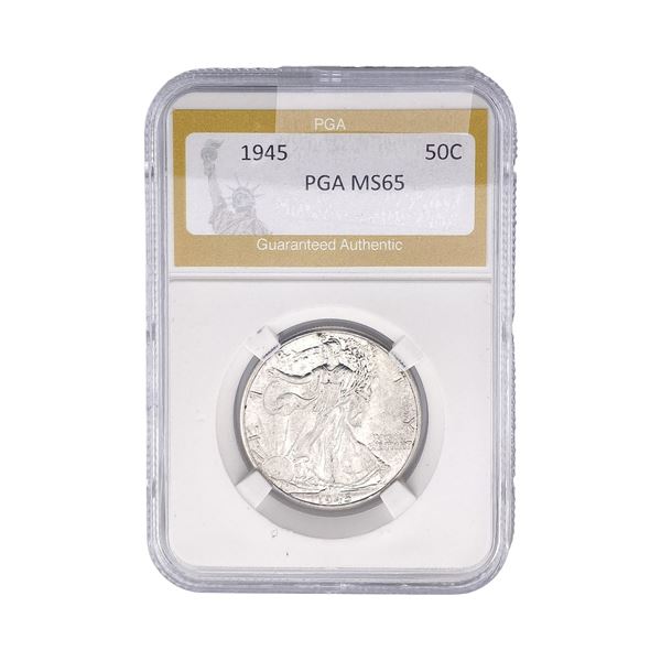 1945 Walking Liberty Half Dollar PGA MS65