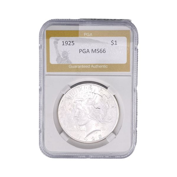 1925 Silver Peace Dollar PGA MS66