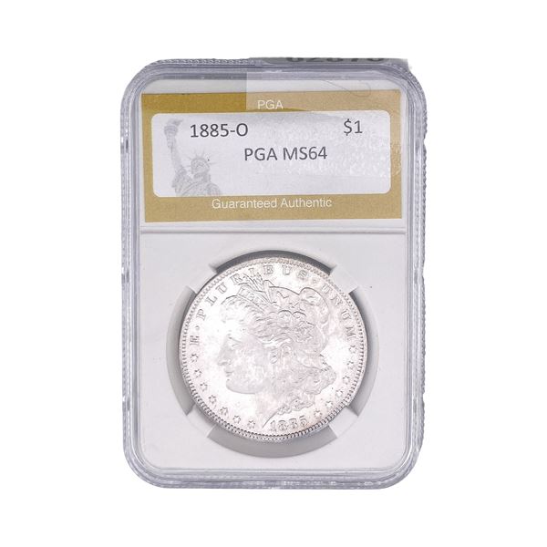 1885-O Morgan Silver Dollar PGA MS64