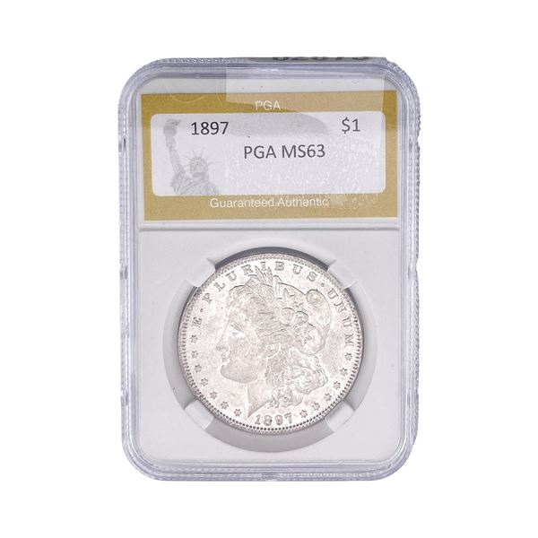 1897 Morgan Silver Dollar PGA MS63