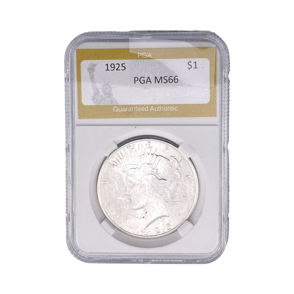 1925 Silver Peace Dollar PGA MS66