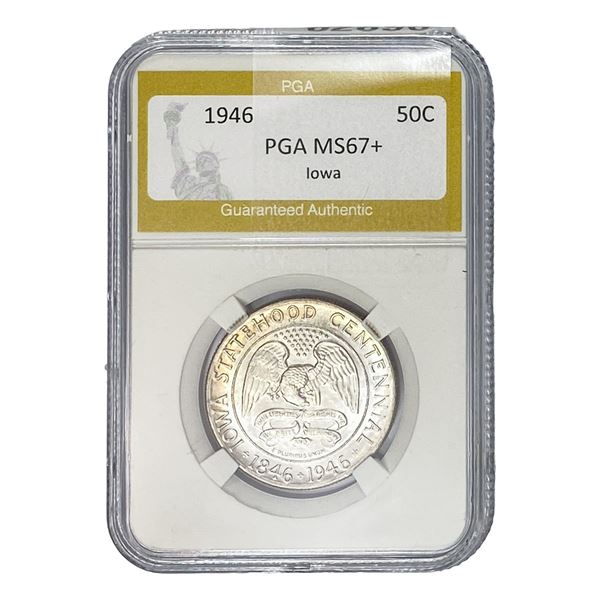 1946 Iowa Half Dollar PGA MS67+