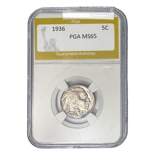 1936 Buffalo Nickel PGA MS65