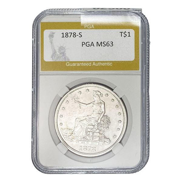 1878-S Silver Trade Dollar PGA MS63