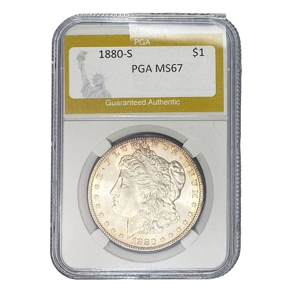 1880-S Morgan Silver Dollar PGA MS67