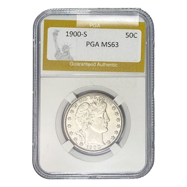 1900-S Barber Half Dollar PGA MS63