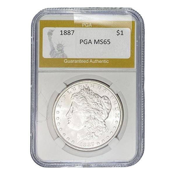 1887 Morgan Silver Dollar PGA MS65