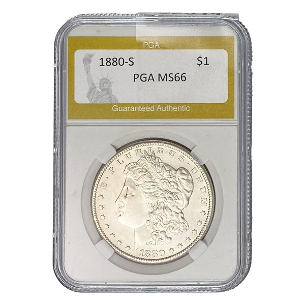 1880-S Morgan Silver Dollar PGA MS66