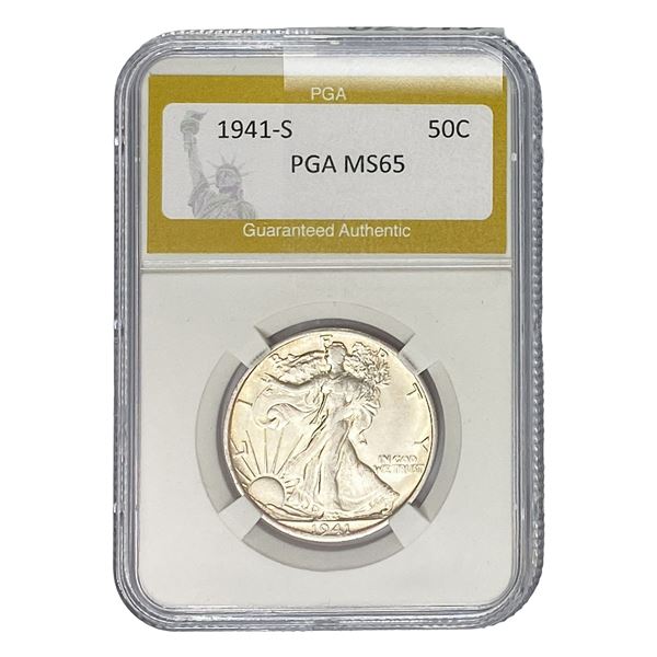 1941-S Walking Liberty Half Dollar PGA MS65