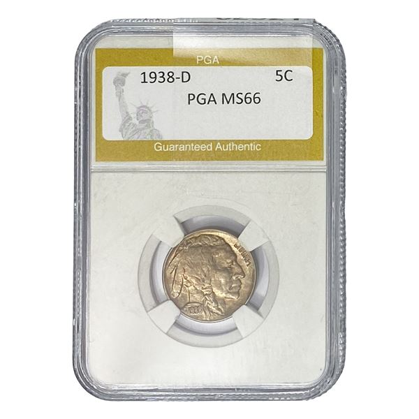1938-D Buffalo Nickel PGA MS66