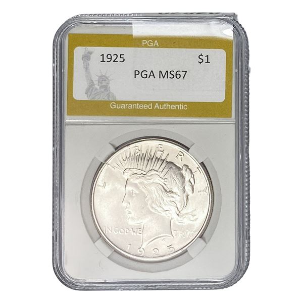1925 Silver Peace Dollar PGA MS67
