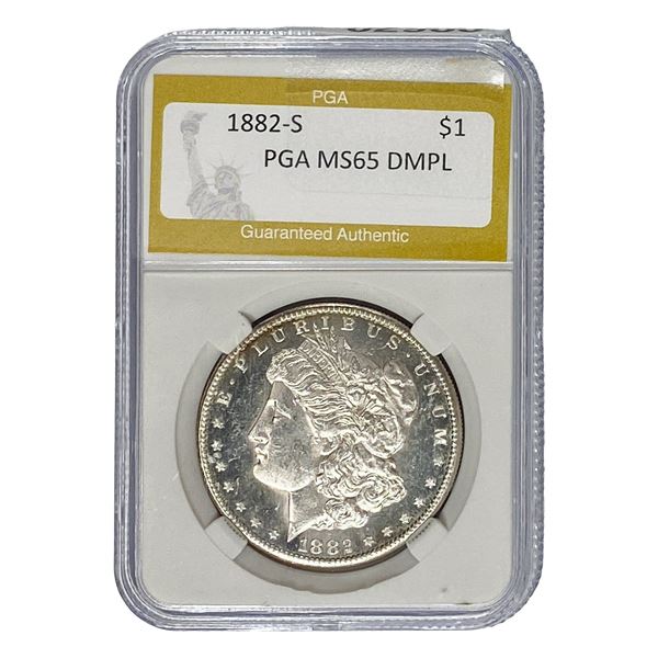 1882-S Morgan Silver Dollar PGA MS65