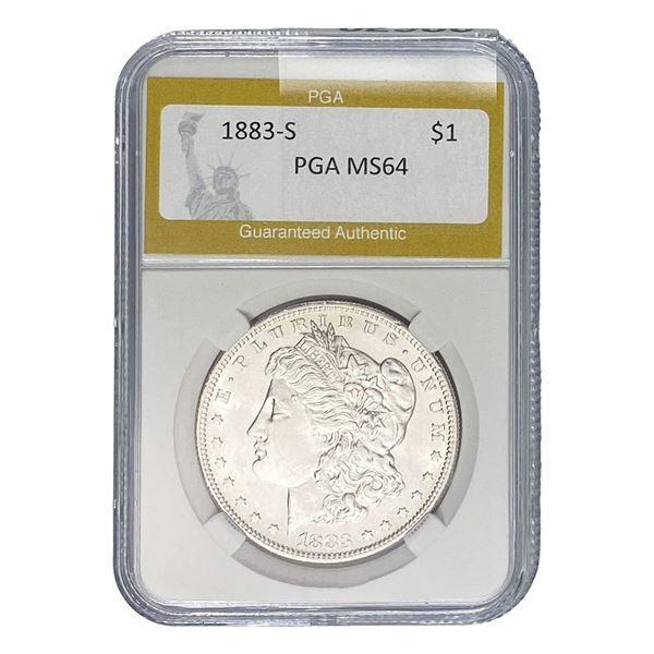 1883-S Morgan Silver Dollar PGA MS64