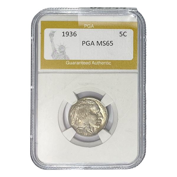 1936 Silver Peace Nickel PGA MS65