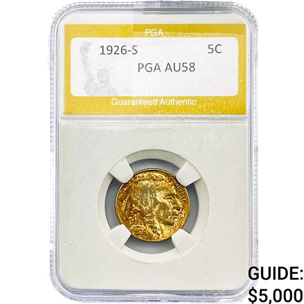 1926-S Buffalo Nickel PGA AU58