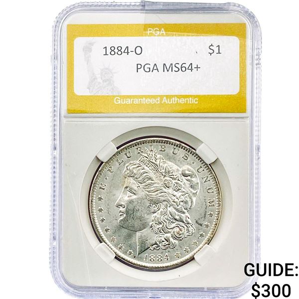 1884-O Morgan Silver Dollar PGA MS64+