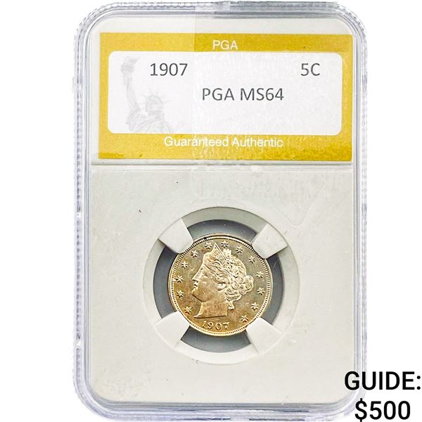 1907 Liberty Victory Nickel PGA MS64