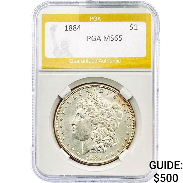 1884 Morgan Silver Dollar PGA MS65