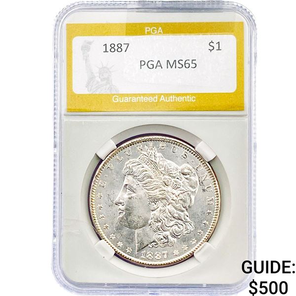 1887 Morgan Silver Dollar PGA MS65