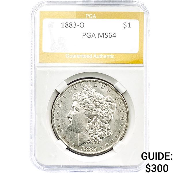 1883-O Morgan Silver Dollar PGA MS64