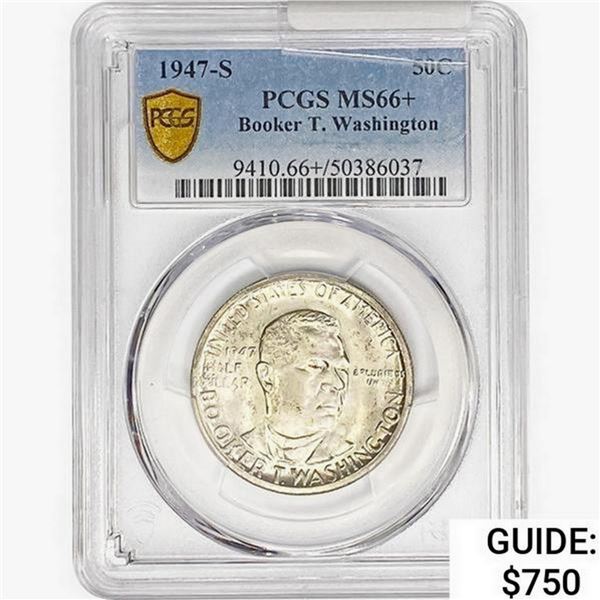 1947-S Booker T Half Dollar PCGS MS66+