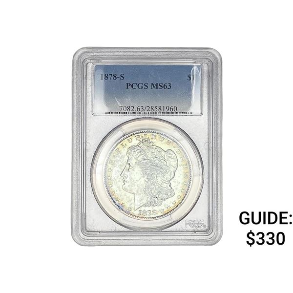 1878-S Morgan Silver Dollar PCGS MS63
