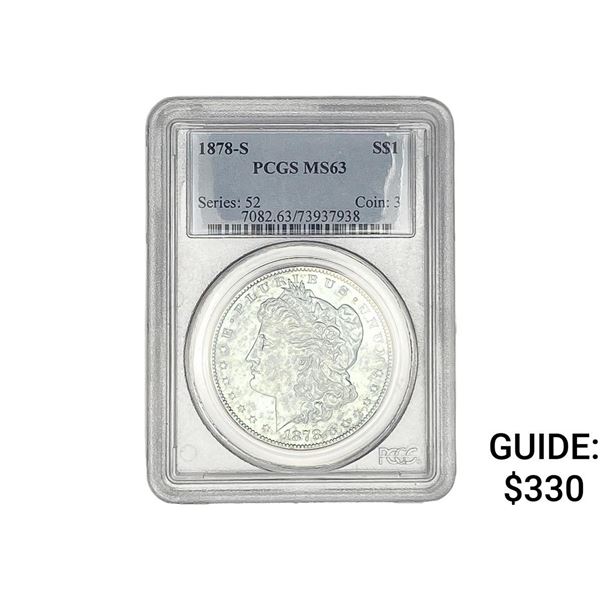 1878-S Morgan Silver Dollar PCGS MS63