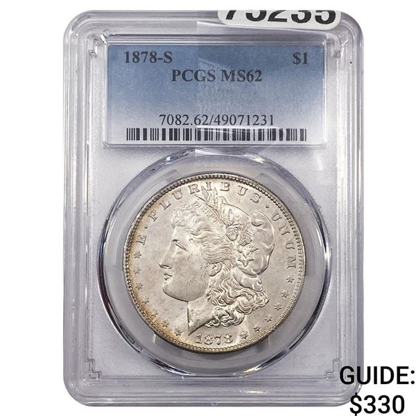 1878-S Morgan Silver Dollar PCGS MS62