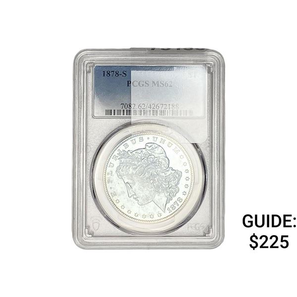 1878-S Morgan Silver Dollar PCGS MS62
