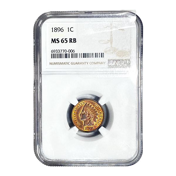 1896 Indian Head Cent NGC MS65 RB