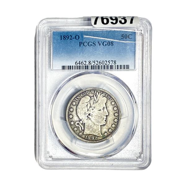 1892-O Barber Half Dollar PCGS VG08