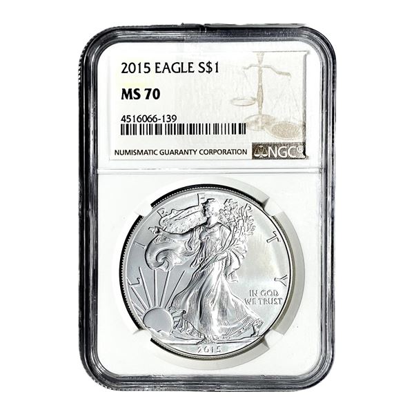 2015 Silver Eagle NGC MS70