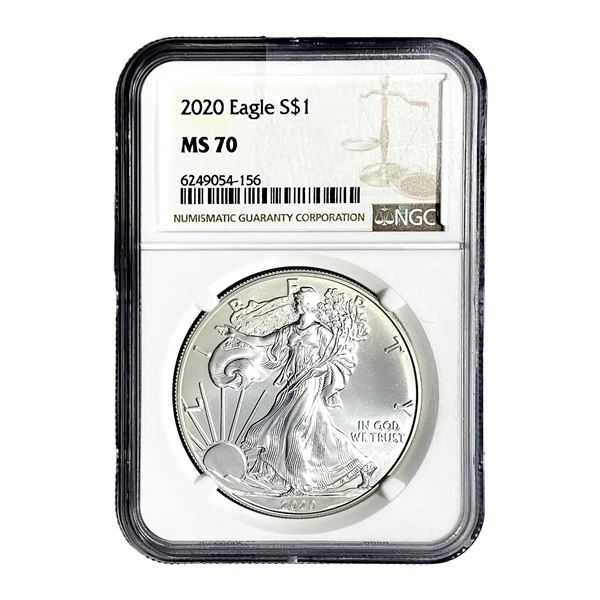 2020 Silver Eagle NGC MS70
