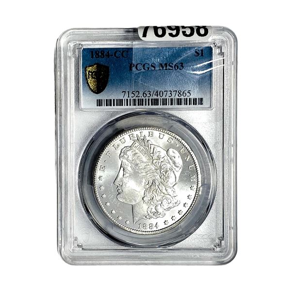 1884-CC Morgan Silver Dollar PCGS MS63