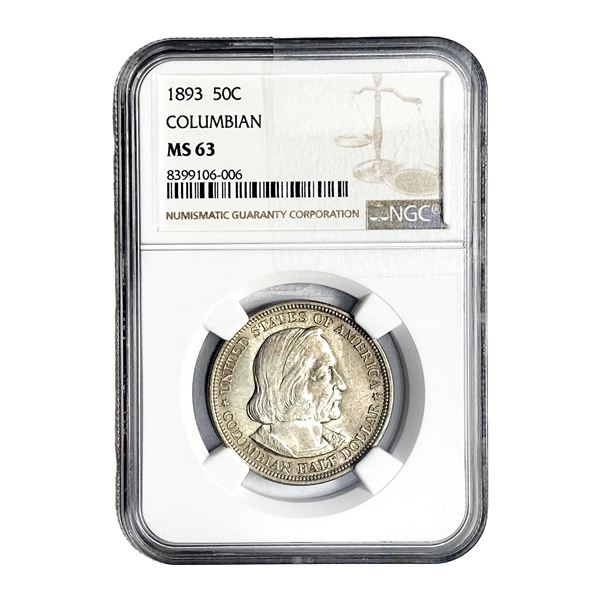 1893 Columbian Expo Half Dollar NGC MS63