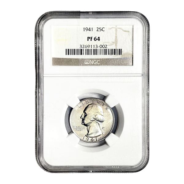 1941 Washington Silver Quarter NGC PF64