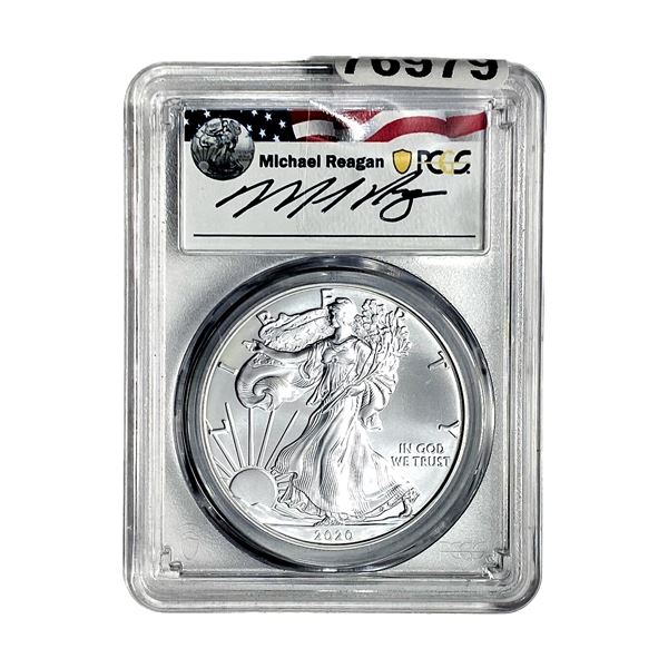 2020-[S] Silver Eagle PCGS MS70 Reagan Legacy
