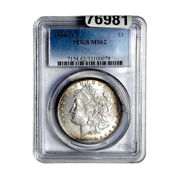 1884-O Morgan Silver Dollar PCGS MS62
