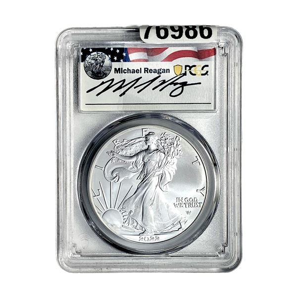 2022 Silver Eagle PCGS MS70 Reagan Legacy