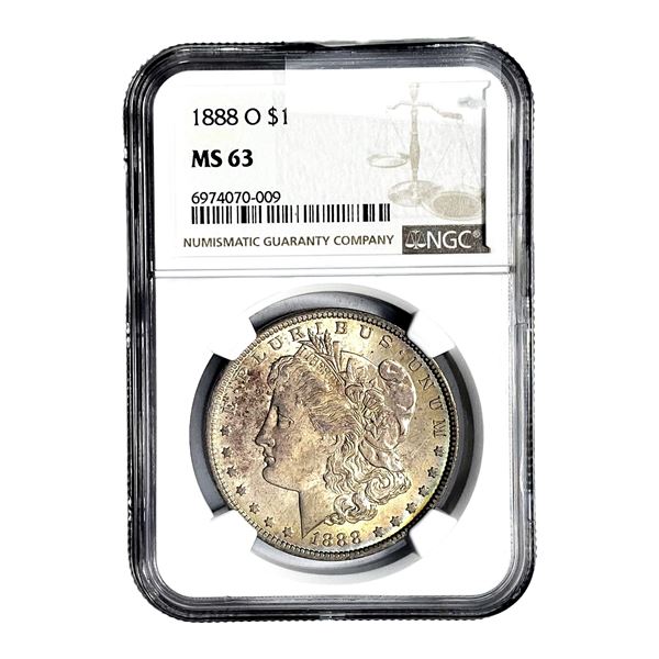 1888-O Morgan Silver Dollar NGC MS63